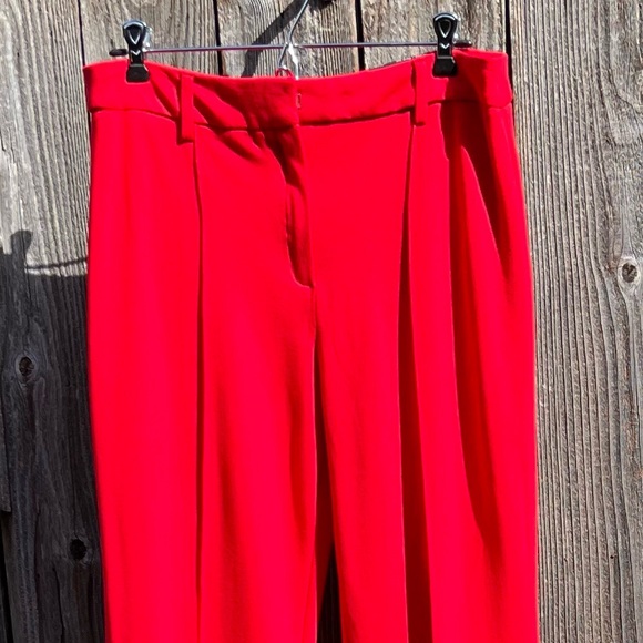 Rachel Zoe red hi-rise flare wide leg pant size large - Picture 17 of 17